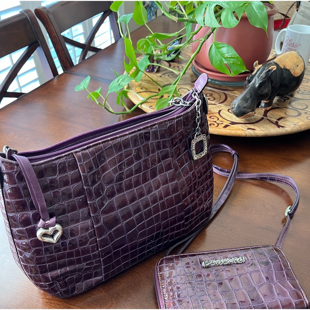 Brighton Purple Patent Leather Purse and Wallet